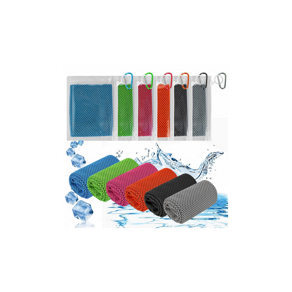 6 Pack Cooling Towel (40"x12"), Cooling Towels for Instant Cooling,Sports Towel, for Yoga, Sport, Running, Gym, Workout,Camping, Fitness, Workout,Hot Weather Travel