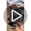 WHATOOK Small Desk Fan Personal Fans: 5000mah 25 Hours Battery Office Quiet Mini Desktop Fan Portable Rechargeable Travel Essentials (Purple, 2000 mAh)