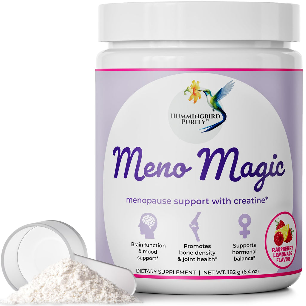 Meno Magic Menopause Support Drink Mix | 8-in-1 Hormone Balance for Hot Flashes, Night Sweats, Mood | Creatine + Herbal & Vitamin Blend | Energy, Metabolism, Muscle Support | 30 Servings