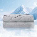 Cozy Bliss Cooling Dual-Sided Blanket for Hot Sleepers, Q-Max>0.46 Lightweight Soft Breathable Bed Blanket, Double Side Cooling Throw for Night Sweats (Silver Grey, 50"x70")