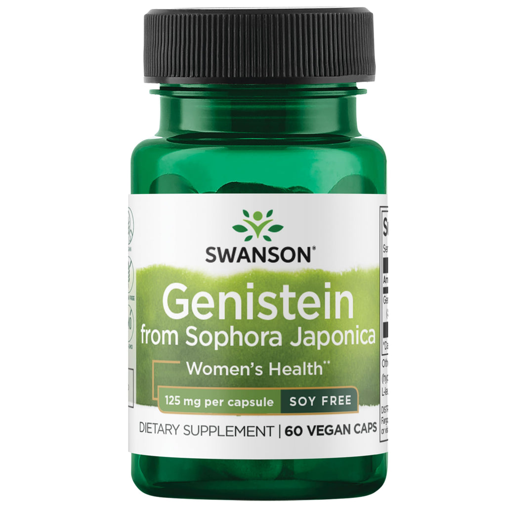 Swanson Soy-Free Genistein Supplement, 125 mg, 60 Vegan Capsules