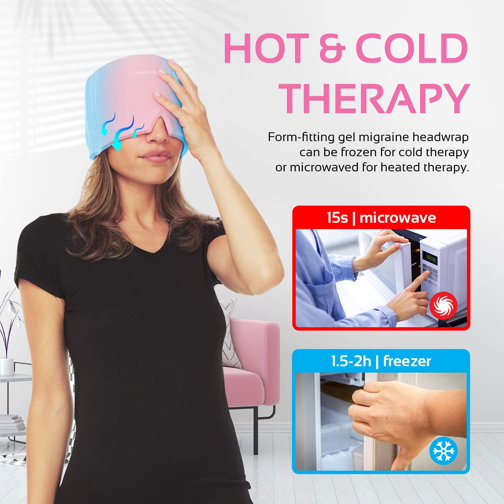 Migraine Relief Cap Ice Head Wrap Headache and Migraine Hat