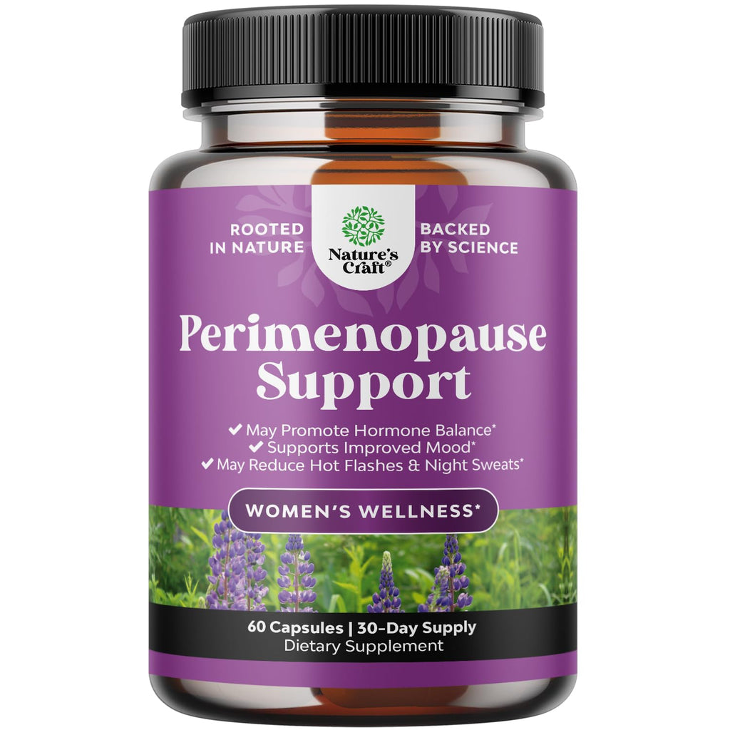 Complete Perimenopause Supplement for Women - Multibenefit Menopause Ease for Women with Maca Root Vitex Berry & Black Cohosh for Hot Flashes Night Sweats Hormone Balance and Mood Support - 60 Count