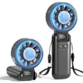 Handheld Portable Fan Ice Cooling 3-in-1 Hand, Desk & Neck Fan | 5-Speed, Independent Switch, Digital Display, Up to 12H Runtime, Foldable Personal Fan for Travel/Concerts/Sport Events/Gifts