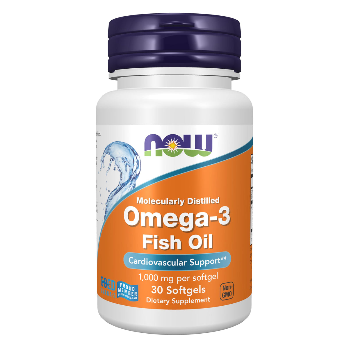 NOW Supplements, Omega-3, Molecularly Distilled, 30 Softgels