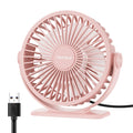 TriPole USB Desk Fan Small Portable, 360° Rotation Quiet Mini Personal Fan | Pink, 3 Speeds Plug In USB Fan, Desk Fans Small Quiet, 4.9ft Cable, Strong Breeze for Desktop Bedroom Office Table Travel