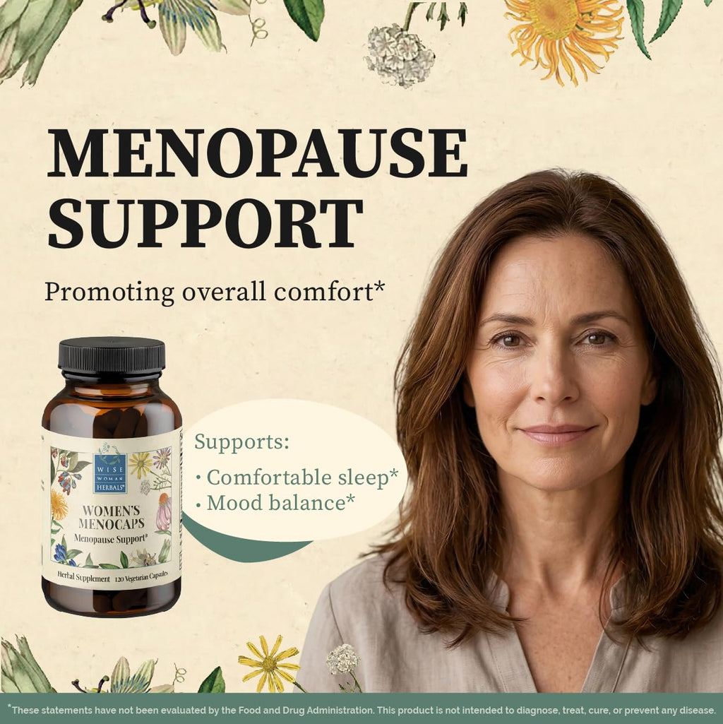 Wise Woman Herbals Menocaps: Herbal Blend, Menopause, Hot Flashes, 120 Caps