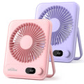 WHATOOK Small Desk Fan Personal Fans: 5000mah 25 Hours Battery Office Quiet Mini Desktop Fan Portable Rechargeable Travel Essentials (Purple, 2000 mAh)