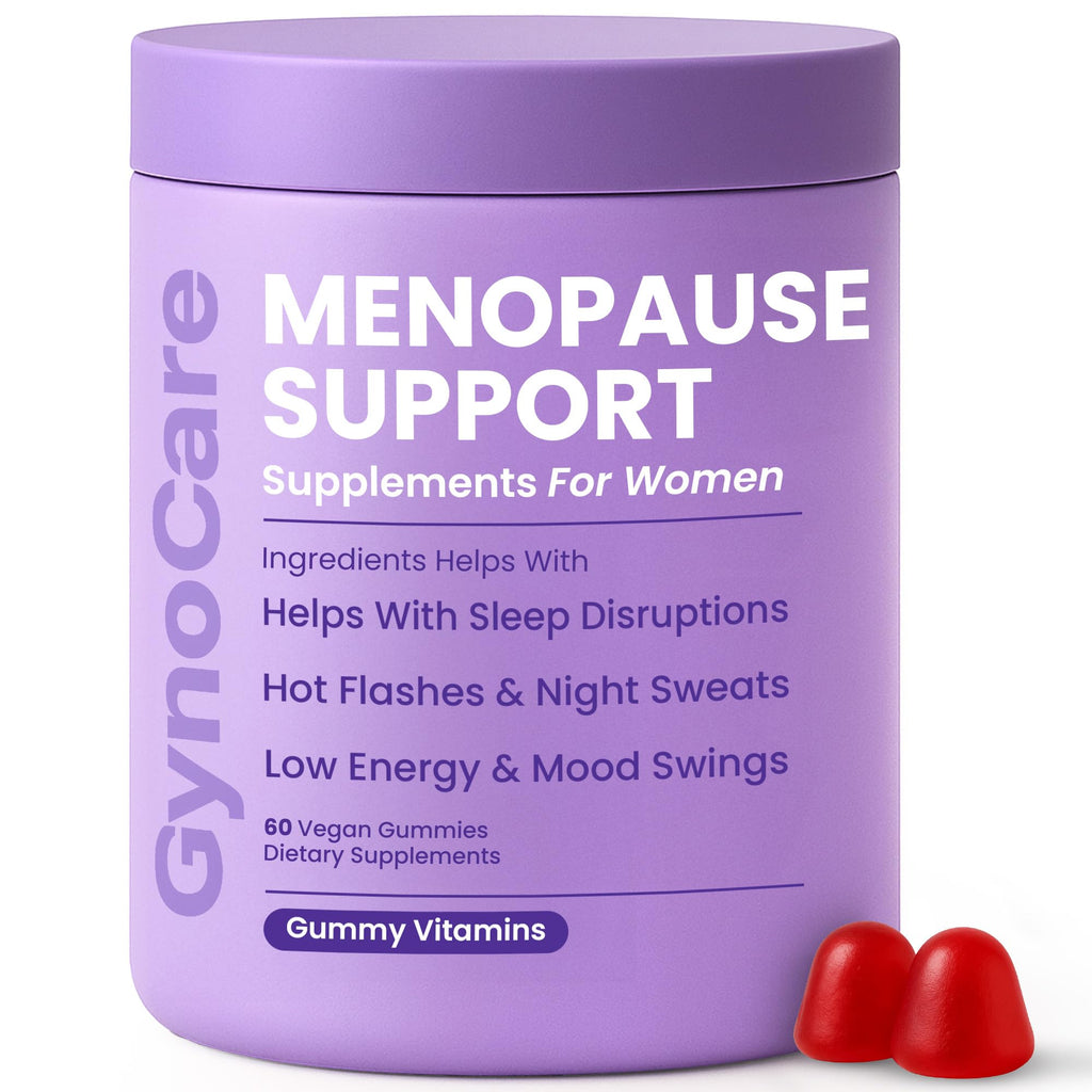 Menopause Gummies for Women for Hot Flashes, Night Sweats & Mood Swings | Menopause Gummy Vitamins, Relief for Night Sweats & Mood Swings, Helps Sleep Disruptions & Brain Function, 60 Vegan Gummies