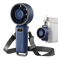 Diveblues Fanzy D6036 Portable Handheld Fan, Harbor Blue | 7.4m/s High Speed Turbo, 180° Foldable 4-in-1, Integrated Carabiner Clip, 100 Speed Stepless Control