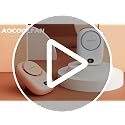 AOCOOLFAN Portable Neck Fan, Mini Small Personal Handheld Fan USB Rechargeable 3 Speed for Girls Boys Woman Eyelash Travel Home Office Outdoor (White)
