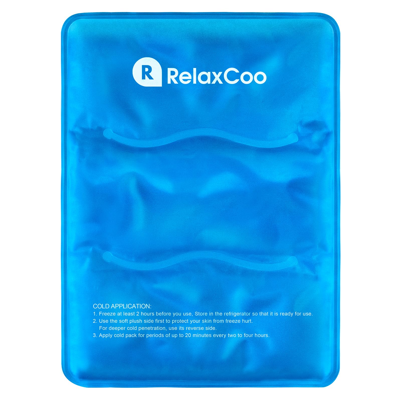 RelaxCoo Large Flexible Ice Pack for Injuries Reusable Gel, 11x14.5 Inches, Cold Compress for Hip, Shoulder, Knee, Back Pain, Swelling, Bruises, Surgery