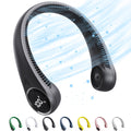 Personal Cooling Portable Neck Fans - USB Rechargeable,360 Free Rotation & Lower Noise Bladeless Battery Operated Design with 3 Speeds Duration 48 hrs, Small Neck Air Conditioner(Black)