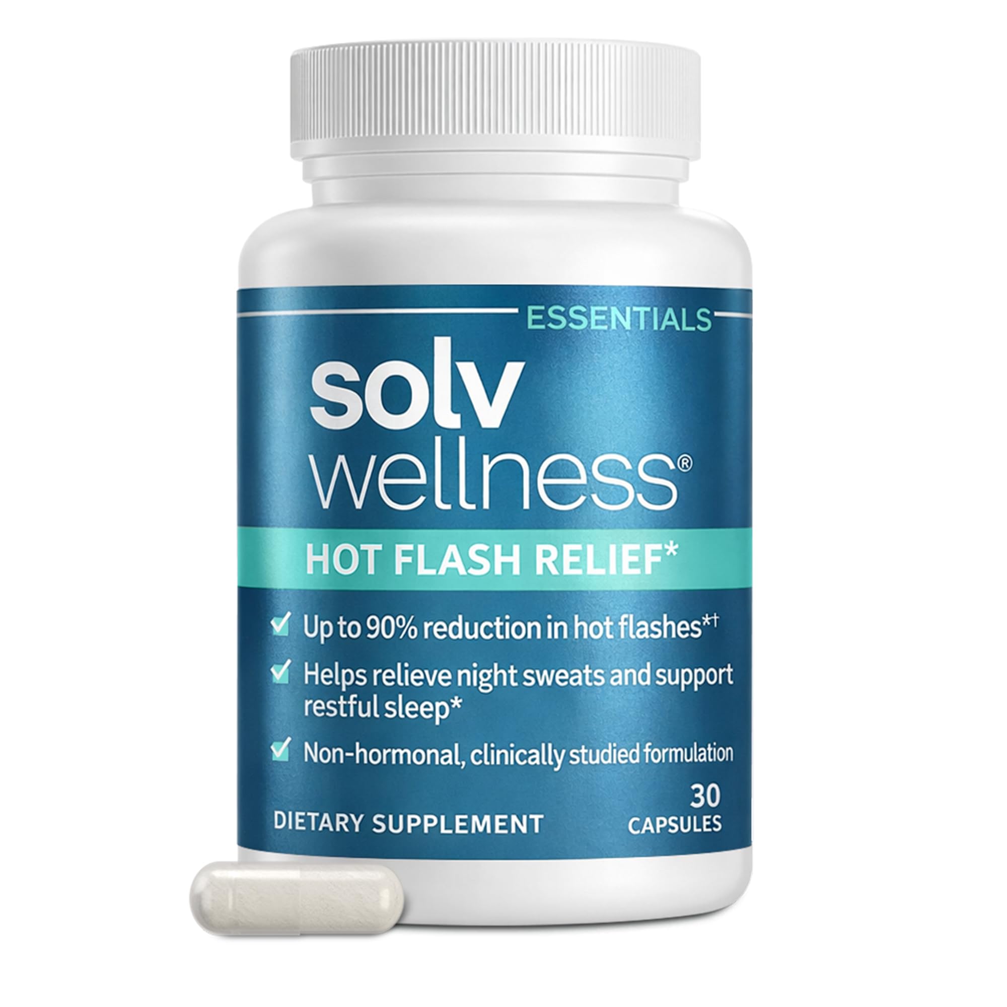 Hot Flash Relief Supplement, Perimenopause & Menopause Support for Hot Flashes, Night Sweats & Sleep Disruption, 30 Capsules​