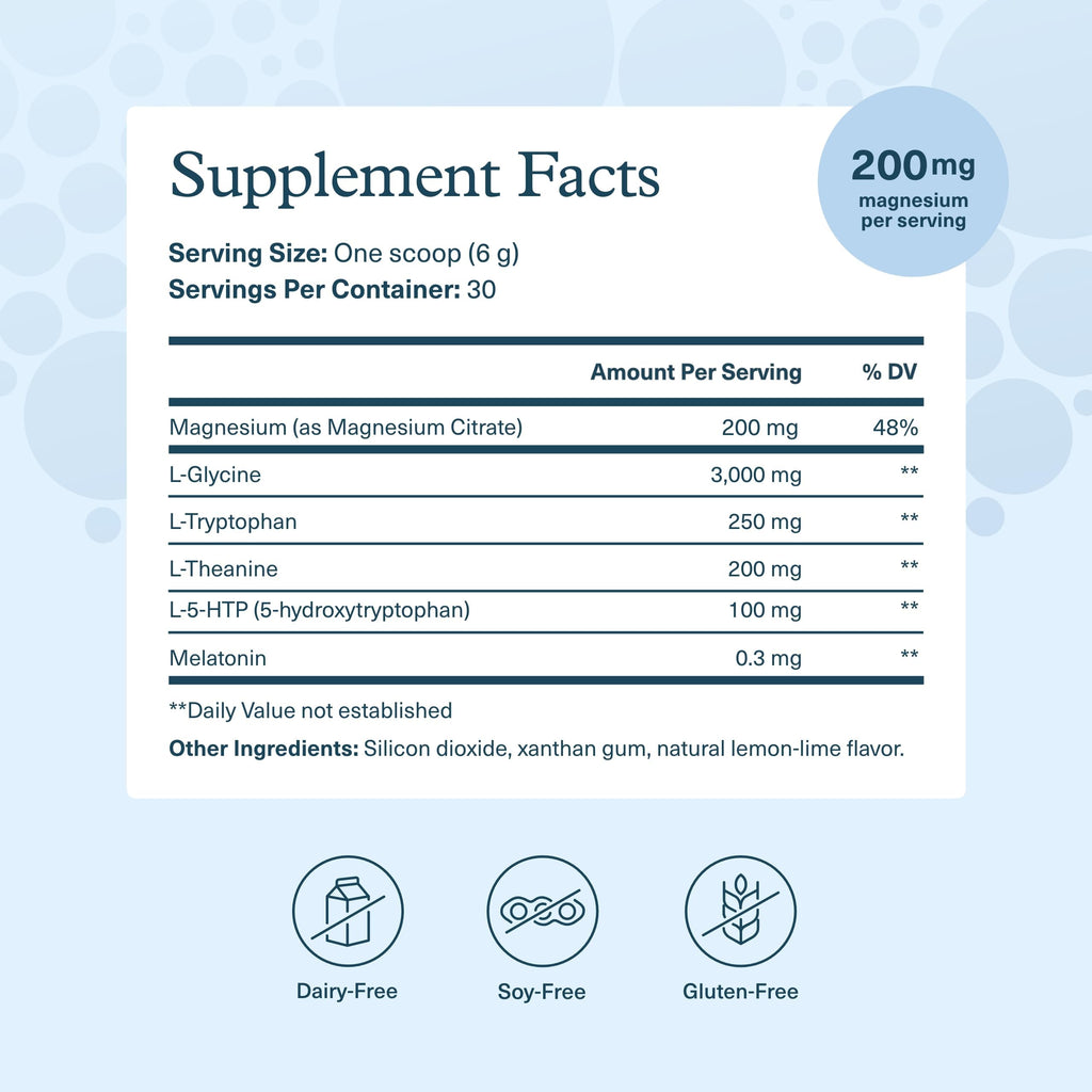 Youtheory Sleep Nighttime Powder - Powder for Circadian Rhythm Support & Stress Relief* - Contains L-Theanine & Glycine - 6 oz (30-Day Supply)