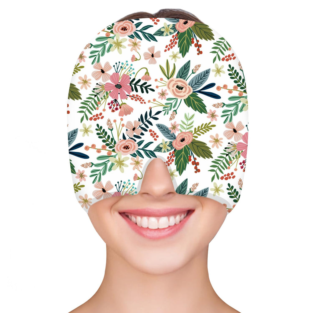 ZNÖCUETÖD Migraine Headache Relief Cap Hat Full Head ice Pack Wrap Cold Cap | Gel Cooling Ice Beanie Hot/Cold Compress Therapy for Sinus, Stress, Tension, Head Pain Relief, Gift for Women