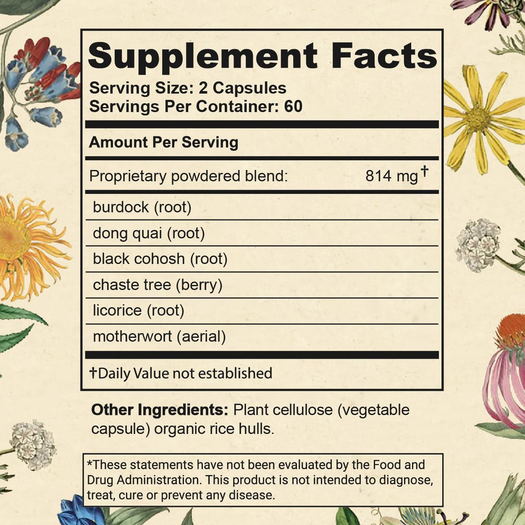 Wise Woman Herbals Menocaps: Herbal Blend, Menopause, Hot Flashes, 120 Caps