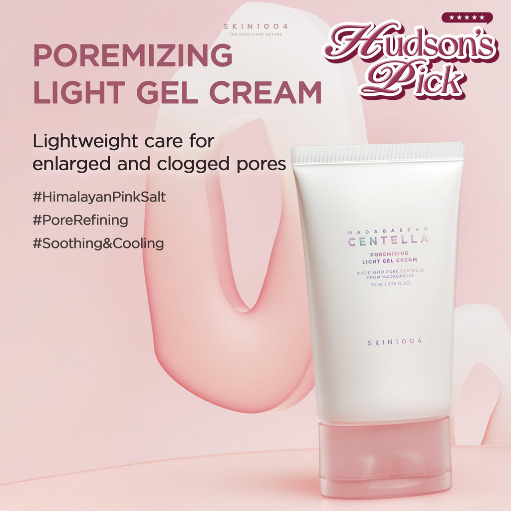 SKIN1004 [Hudson's Pick] Poremizing Gel Cream, Korean Face Moisturizer with Himalayan Pink Salt & Centella, Pore Minimizing Cream for Pore Care & Oil Balance, Korean Skin Care, 2.54 fl.oz, 75ml