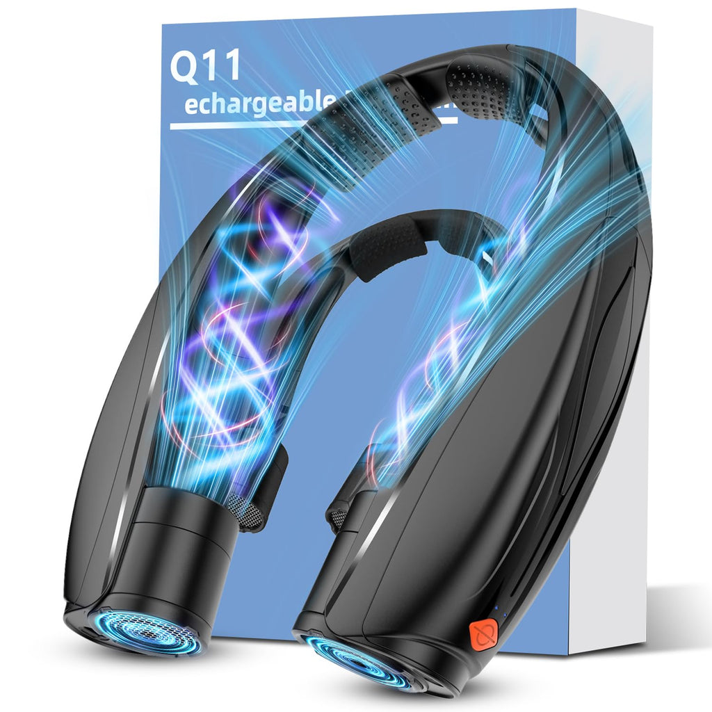 Portable Neck Fan, 6000mAh Rechargeable Personal Fan, 6 Speeds Hands Free Wearable Fan with 360° Surround Airflow, Ideal for Travel, Office, Sports, Home - Gifts for Men Women Dad Mom