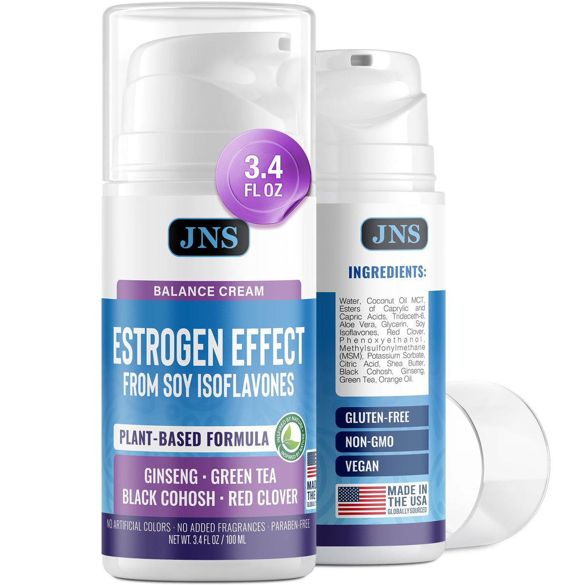 Phytoestrogen Cream with Soy Isoflavones and Herbal Extracts, 3.4 oz