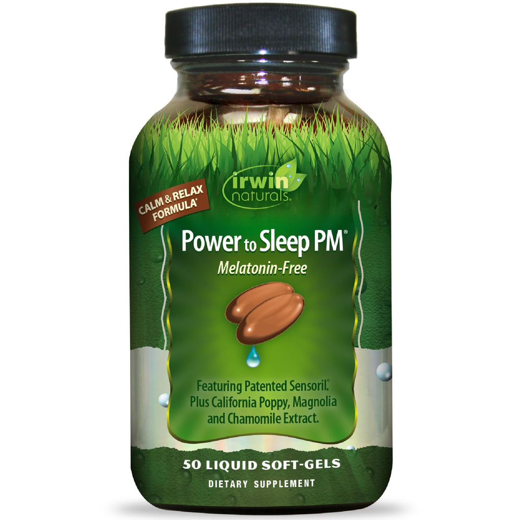 Irwin Naturals Power to Sleep PM Melatonin-Free Sleep Support | 50 Softgels