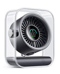 DIGIX Portable Desk Fan for Bedroom, 100 Speeds, 90° Rotation, Rechargeable | Quiet Turbo Table Fan with LED Display. Portable USB Personal Cooling Fan for Office, Home, Travel & Camping