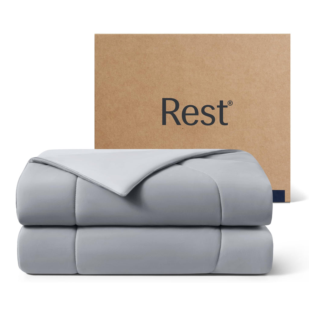 REST® Evercool® Cooling Comforter Blanket for Hot Sleepers, King/Cali King | All-season bedding to keep cool, reversible cool-to-touch fabric for night sweats, breathable, lightweight, machine washable