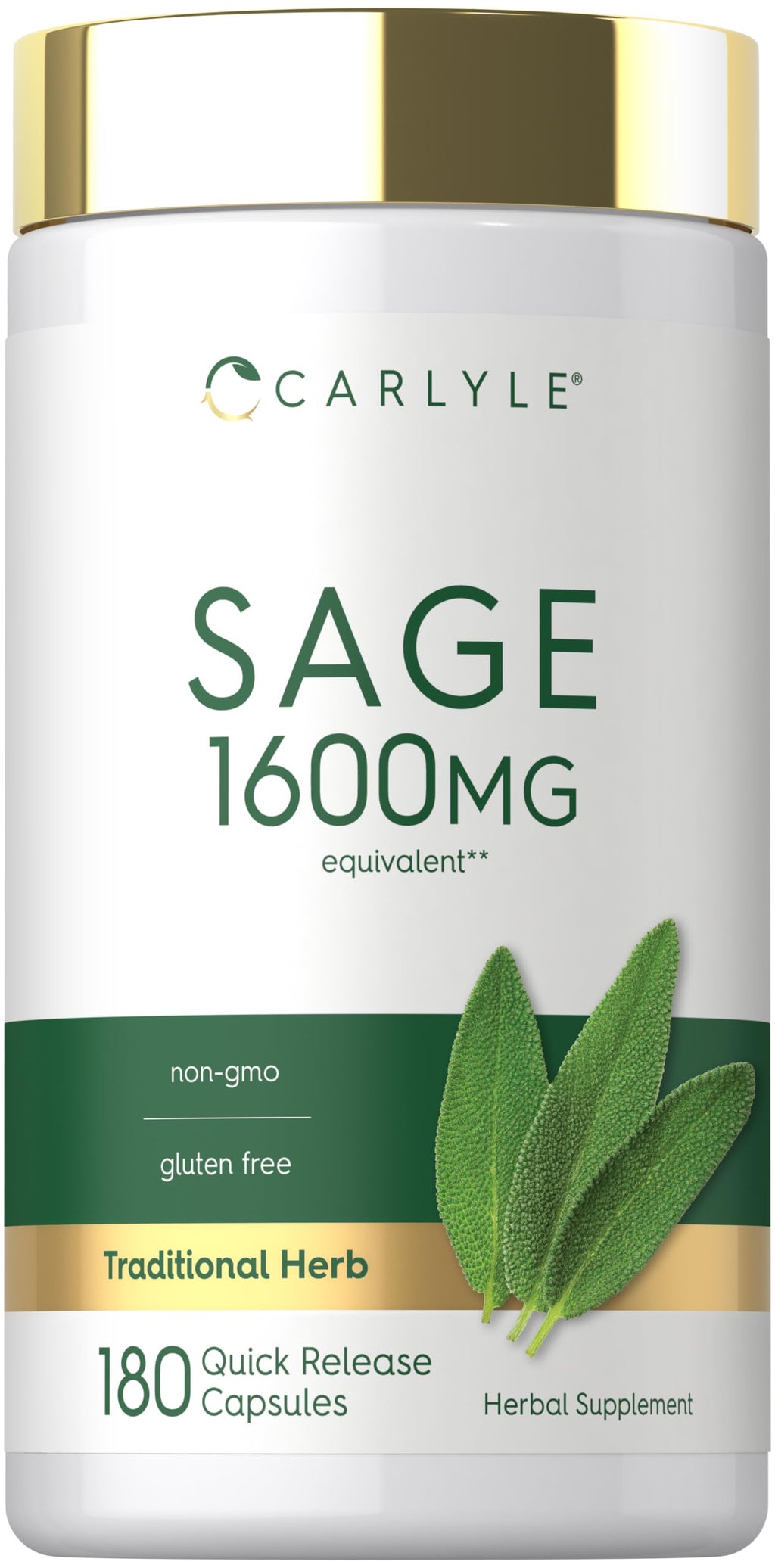 Carlyle Sage Supplement | 180 Capsules | High Potency | for Women and Men
