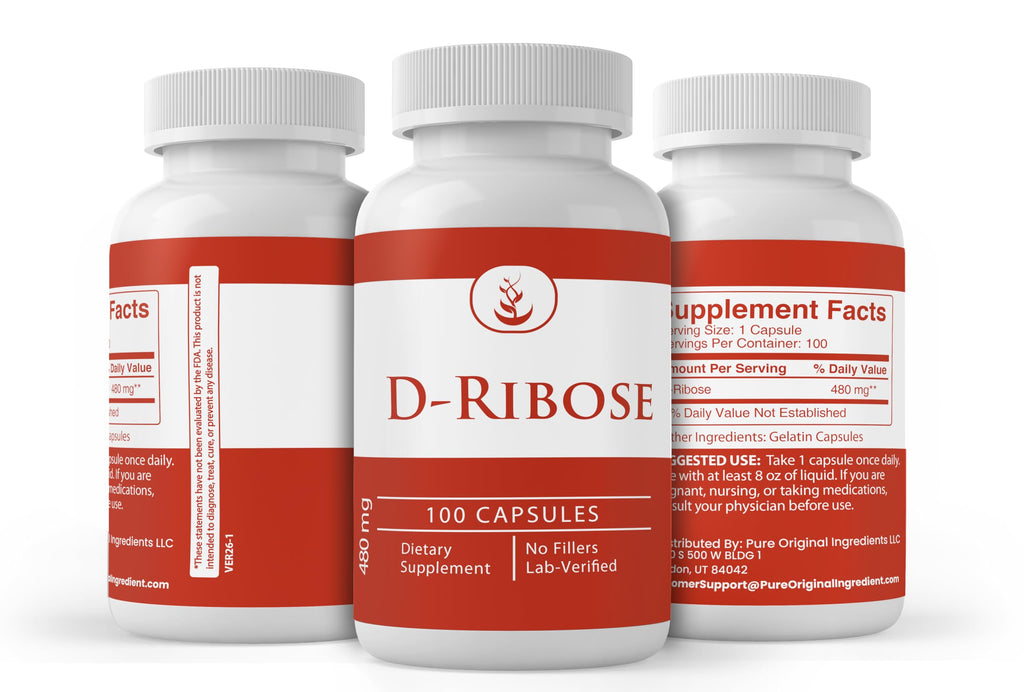 PURE ORIGINAL INGREDIENTS, D-Ribose, 100 Capsules
