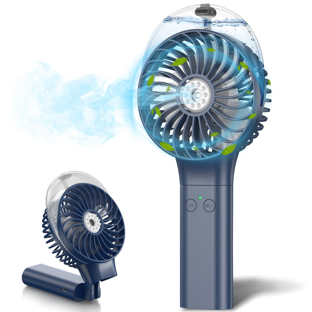 MORECORE Portable Misting Fan, 180° Foldable Handheld Personal Fan | Cooling Mist Spray, Gifts for Mother Mom Wife Girl, for Women Skincare & Makeup, Men Travel Beach Cruise Disney Essentials
