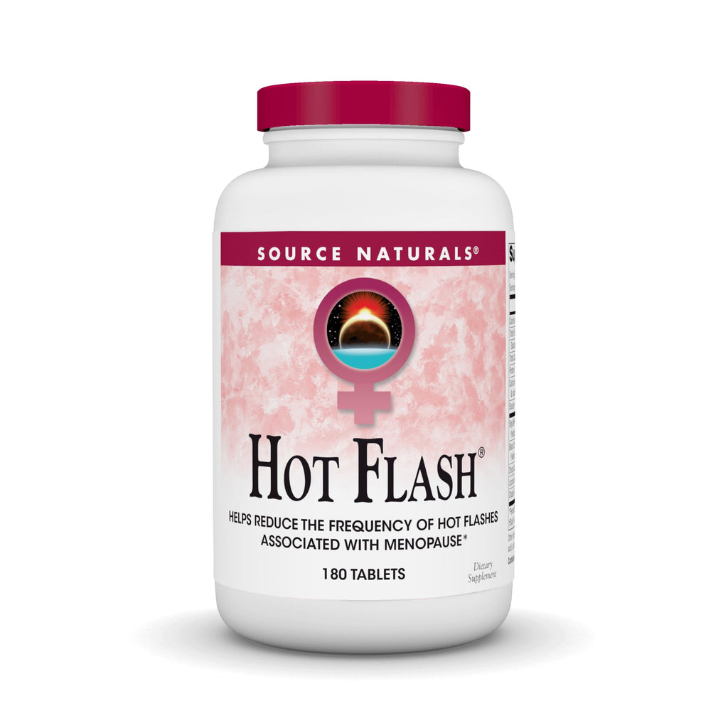 Source Naturals Hot Flash, 180 Tablets | Helps Reduce The Frequency of Hot Flashes Associated with Menopause | Non-GMO Soy*