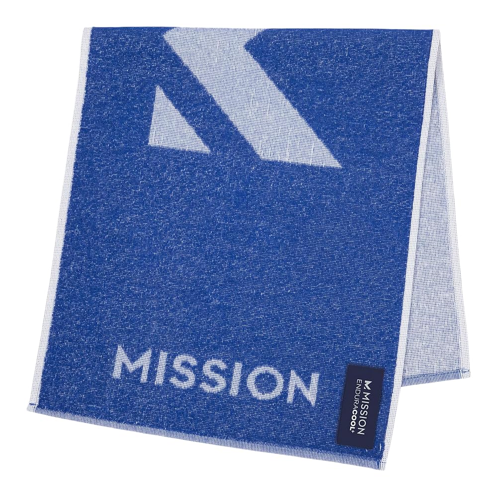 MISSION Instant Cooling up to 8 Hours Enduracool+ Performance Towel, UPF 50, Fast Drying, for Outdoors, Running, Sports, Hiking, Camping, Gym (Cobalt Blue, Medium)