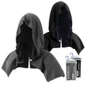 2 Pack Cooling Hoodie Towels for Neck and Face, Ice Towels for Hot Weather | UPF 50 Sun Protection & Instant Cooling, Soft Breathable Towel for Sport, Work Out, Gym, Camping & More Activities