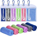 6 Pack Cooling Towel, Ice Towel for Neck, Hyper-Evaporative Cooling Towels for Yoga Sports Gym Running Workout Camping Outdoor Activities（6-Color Combination）