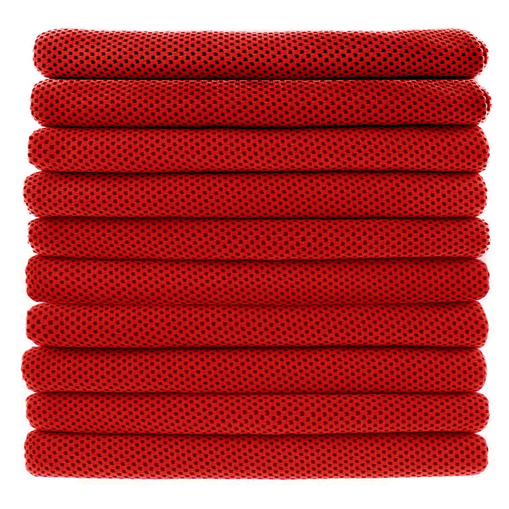 Peicees 10 Pack Microfiber Cooling Towels for Neck Sports Gym Workout Cooling Towel, Fast Drying Super Absorbent Compact Lightweight for Climbing Camping Travel Beach Swimming Backpacking