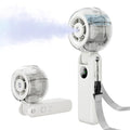 Portable Fan Handheld, Powerful Cooling Misting Fan Rechargeable | LED Display, 100 Speed Stepless Control, 155° Foldable, Personal Mist Fan for Outdoor, Travel, Makeup, Gifts for Men Women