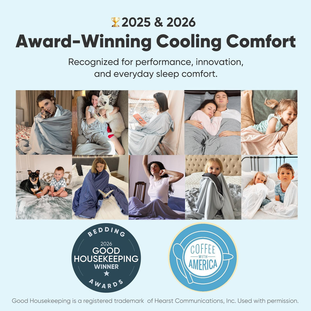 Elegear Revolutionary Cooling Blanket King Absorbs Heat to Keep Body Cool for Night Sweats, Arc-Chill 3.0 Cool Fiber Q-Max>0.5 for Hot Sleepers, Lightweight Summer Cold Blankets for Sleeping, Blue