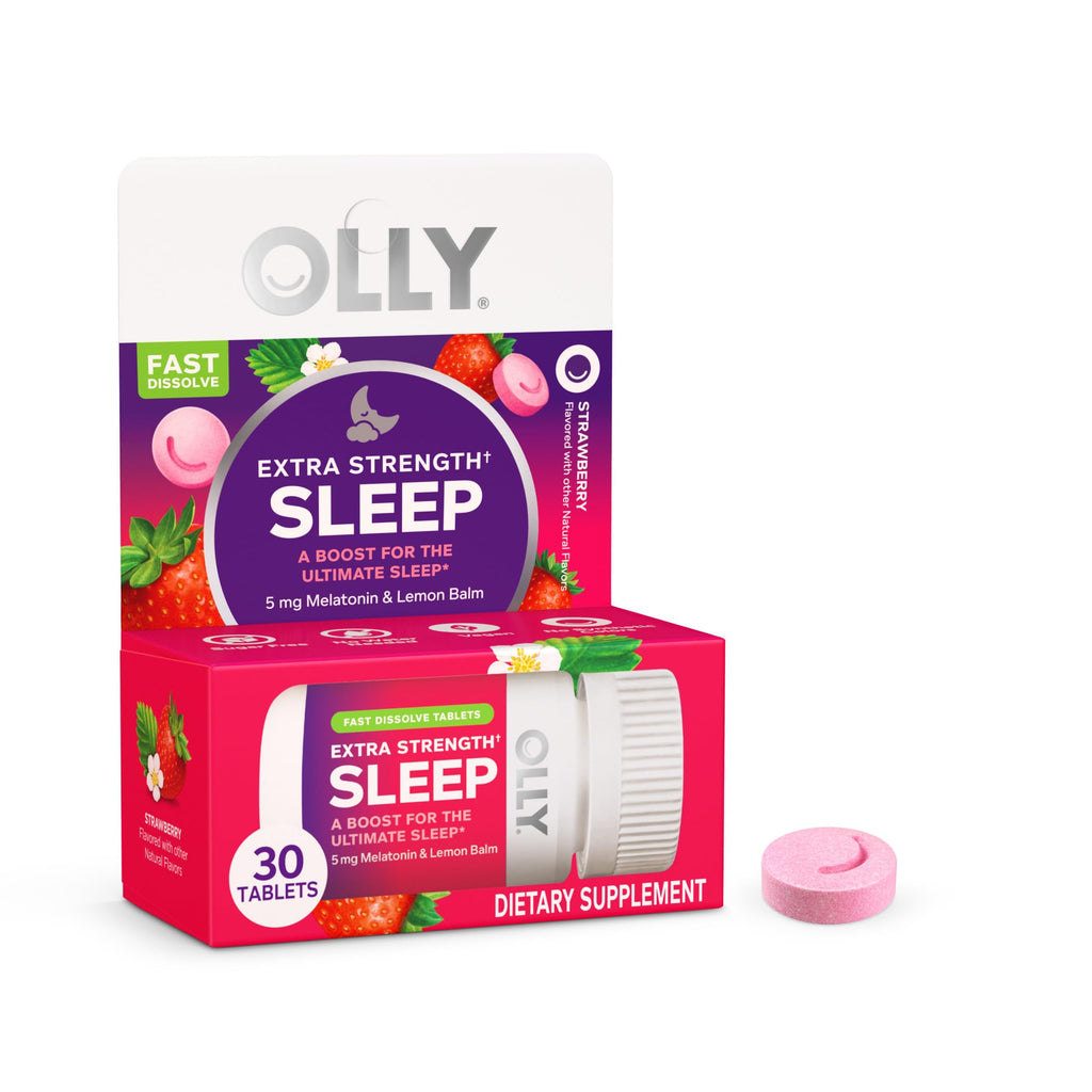 OLLY Extra Strength Sleep Fast Dissolve Tablets, 5mg Melatonin - 30ct