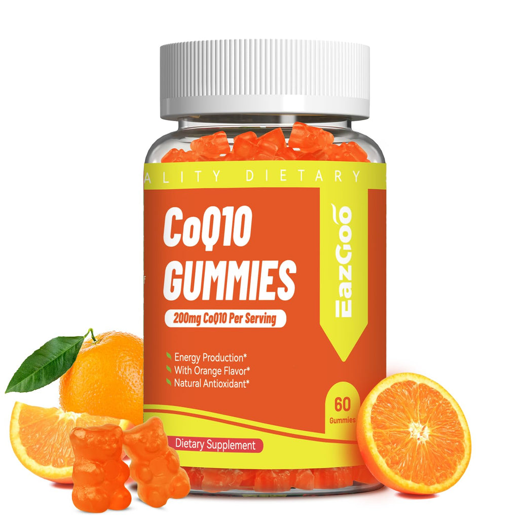 CoQ10 Gummies 200mg, Vegan Supplement for Adults (60 Gummies)
