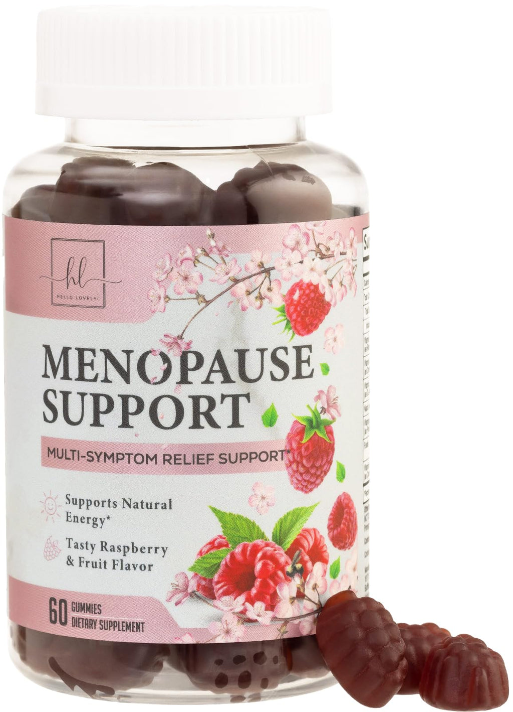 Menopause Supplement Gummies - Women's Menopause Relief with Black Cohosh for Natural Mild Hot Flashes & Night Sweats Support - Complete Female Menopause Support Gummy Supplements - 60 Gummies