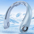 Portable Neck Fan with Neck Support, 5 Speeds, Lightweight, Rechargeable Personal Hands Free Wearable Neck Fans that Blow Cold Air for Hot Flashes, Disneyland, Travel Essentials, Gifts for Men Women