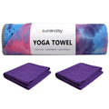 3 Pack Yoga Towel, Hot Yoga Mat Towel, Hot Yoga Towel with Grip Dots Sweat | Non-Slip Hot Yoga Towel Set, Absorbent Non-Slip, Pilates and Workout Lightweight Travel-Friendly 24" x72"