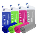 CSITE 4 Pack Cooling Towels (47"x12") for Neck and Face, Ice Towel for Hot Weather, Soft Breathable Chilly Gym Towels, Microfiber Towel for Work Out, Yoga, Running, Camping & More Activities