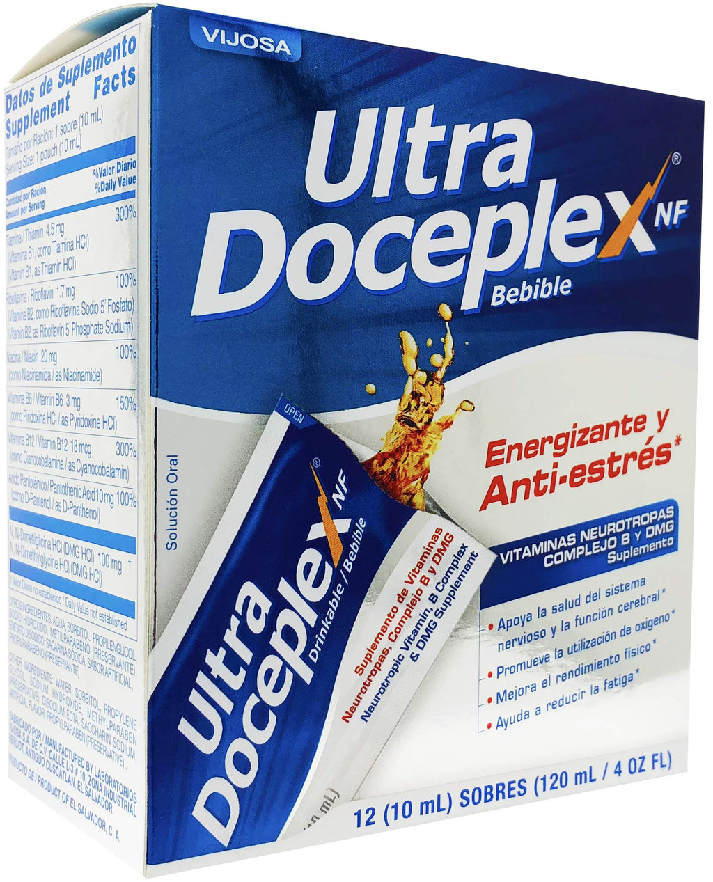 Ultra Doceplex Enerji Poşetleri - Güçlü B Kompleksi Sıvı, 12'li