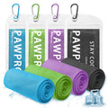 4 Packs Soft Breathable Cooling Towels for Neck and Face(40"x12") | Waterproof Bag, Carabiner, Microfiber, for Yoga, Sport,Gym,Camping