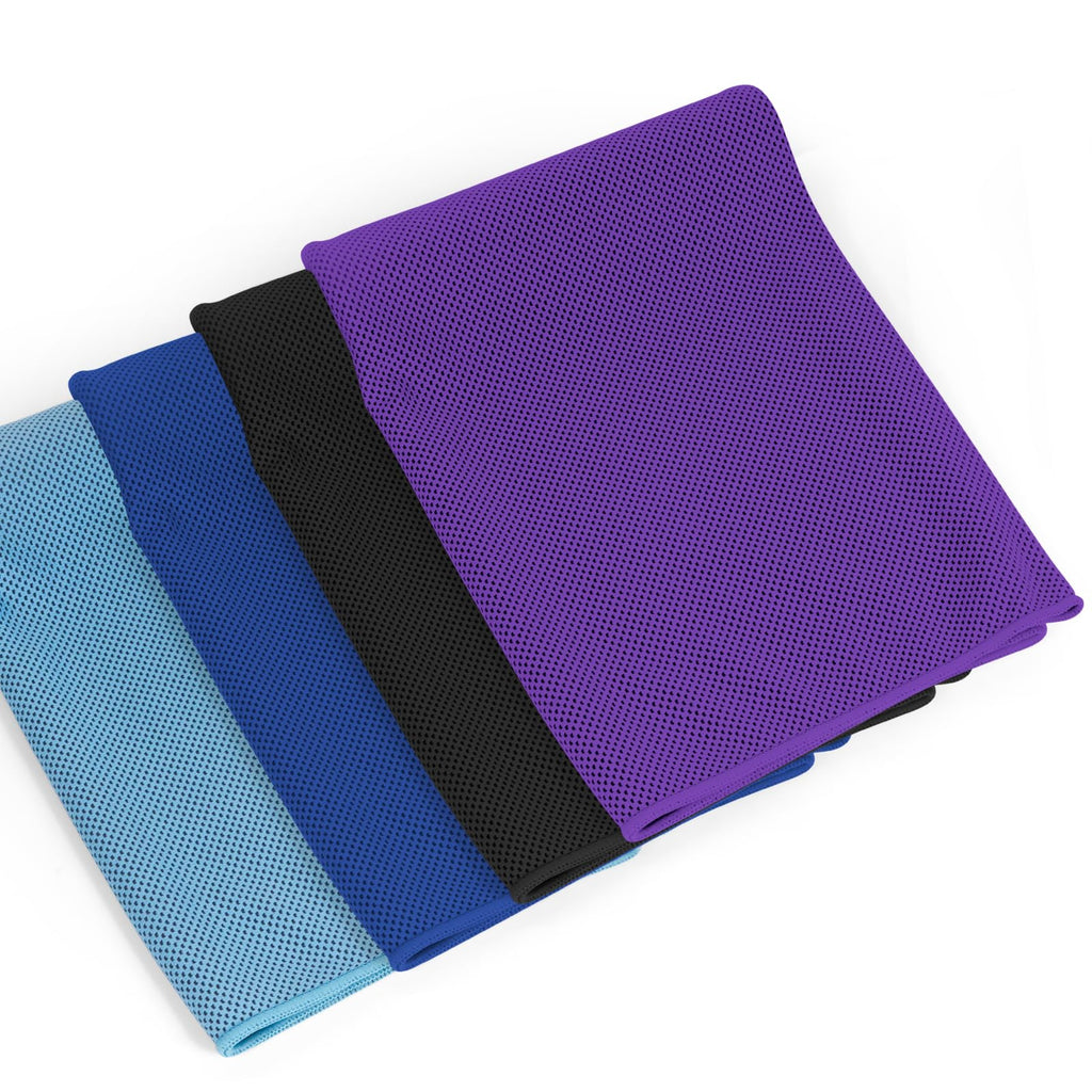 4 Pack Cooling Towels Wrap for Neck Face,Ice Cold Towel Rags Quick Dry for Gym Fitness Yoga Tennis Cycling Running Hiking Workout Sweat(Multicolor-02)