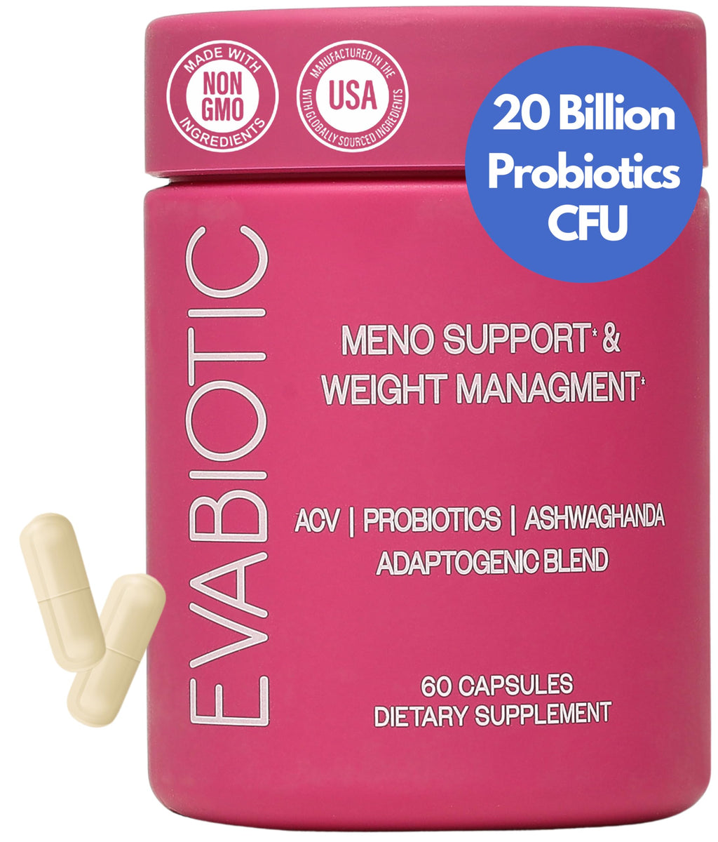 Complete Menopause Vitamins and Weight Management Supplements for Women | Ashwaghanda Probiotics ACV for Weight Management Hot Flashes Night Sweats Bloat, Hormone Balance Vegan 60 Caps Non-GMO