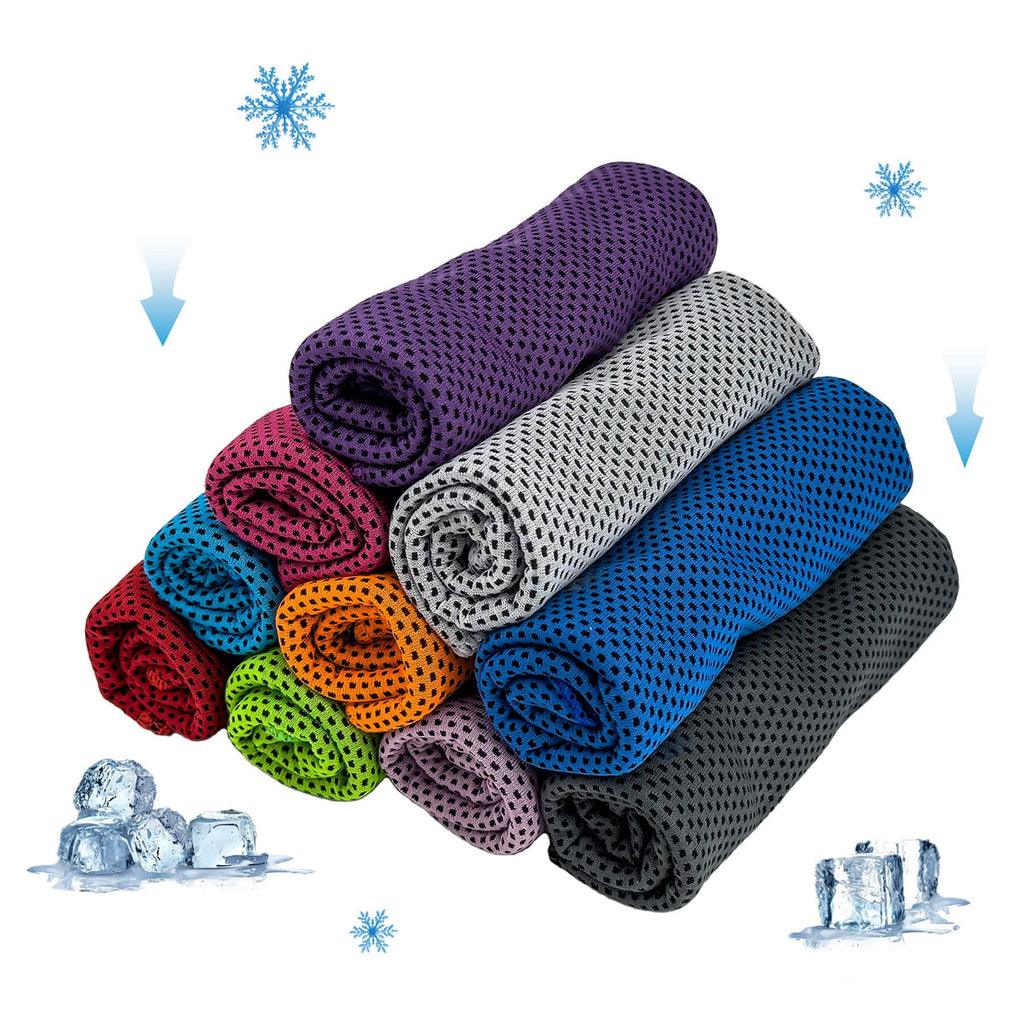 Cooling Towels, Soft Breathable Sweat Ice Towel for Sports, Yoga, Gym, Golf, Camping, Running, Fitness, Workout & More Activities