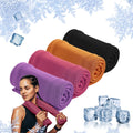 4-Pack Menjo Outdoors Cooling Towels for Neck & Face. Quick-Dry Workout Towels, Sweat-Wicking for Yoga, Gym, Running and Outdoors. Reusable Cooling Towel for Men & Women and Great for Hot Weather.