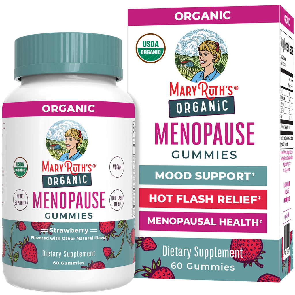 MaryRuth's Organic Menopause Support Gummies, Black Cohosh, 30 Servings | Mood Support, Hot Flash Relief, Maca Root, Black Cohosh, USDA Organic